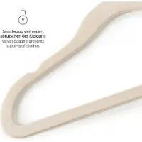 Laleni Kinderkledinghangers 30 stuks met fluwelen hoes - Ruimtebesparende kinderkledinghangers - 360° draaibare kinderkledinghangers - Anti-slip fluwelen kinderkledinghangers - Roségoud & Ivoor