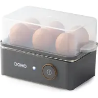 Domo DO9283EK Eierkoker “Wood You” - 1 tot 6 Eieren - Mat Grijs - Houtlook