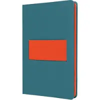 Sigel notitieboek Linescape Neo - formaat A5 - met lijn - blauw/papaya - SI-LS205