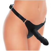 Rimba - Siliconen G-string Met Strap-on - Voorbinddildo - Verstelbaar