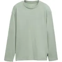 Tom Tailor - Oversized shirt met lange mouwen en print - Maat 128 - Dusty Leave Green