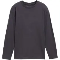 Tom Tailor - Oversized shirt met lange mouwen en print - Maat 128 - coal grey