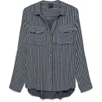 Vero Moda Blouse 'VMBumpy' donkerblauw / wit