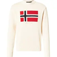 Napapijri Trui 'D-Mura C' beige / rood / zwart