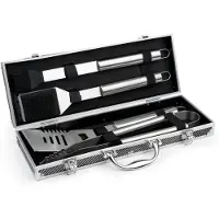 Leopold Vienna - Barbecuegereedschap 4-delige set in grillkoffer - bbq accessoires