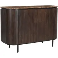 LivingFurn dressoir nora emperador 115cm mangohout / gecoat staal