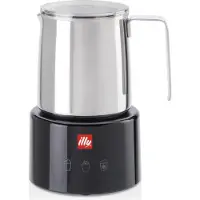 Illy - Elektrische melkopschuimer - RVS - Zwart - Voor warm en koud melkschuim - barista kwaliteit thuis