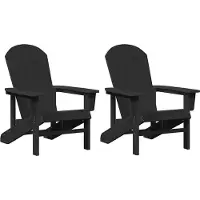 vidaXL Tuinstoel 2 st Zwart Polyetheen