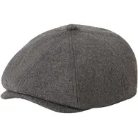 Brixton Beanie - Brood Flannel Snap Cap - grijs | Maat XS