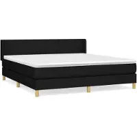 Syfax Boxspring met matras stof zwart 180x200 cm