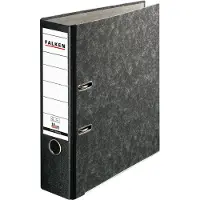 Falken Breed Ordner A4 80 mm Zwart 2 Ringen 11286523 Karton Wolkenmarmer