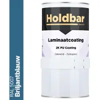 Holdbar Laminaatcoating Briljantblauw (RAL 5007) 1 Kg - Laminaat Verf - Vloerverf - Alle Kleuren - Krasvast - UV-bestendig - Vergeelt niet - Gemakkelijk Schoonmaken - 2 Componenten