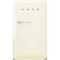 Smeg Koelkast Retro Vrijstaande ijskast Koelkast, Jaren 50, Enkeldeurs, Vrijstaand , Positie scharnier: Rechts, Crème