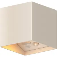 Calex Buiten Up/Downlighter Volterra | 1.5W 60Lm/170Lm 2700K | 827 Oplaadbaar | Met Bewegingssensor | IP44 | Zand