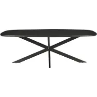 LivingFurn Jesper Danish Oval Black 180cm-13865