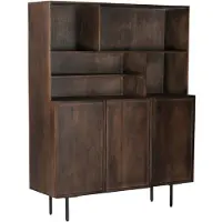 LivingFurn kabinetkast elan 135cm mangohout / gecoat staal