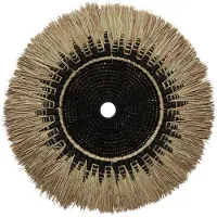 Bazar Bizar The Raffia Macramé Wall Deco - Black Natural