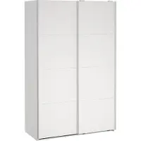 Ebuy24 Bergamo schuifdeurkast 2 deuren 140x220cm wit.