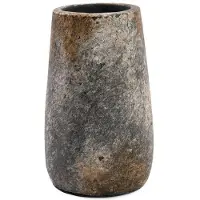 Bazar Bizar Vaas Funky | natuursteen grijs 14x22x14 cm vazen | NADUVI