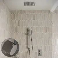 Saniclear Cube Stripes Pro inbouw regendouche met inbouw douchekop 30x30cm, glijstang en staafhanddouche RVS