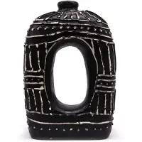 Ancient Wisdom Ovale donutvormige vaas - Chocolade 30cm