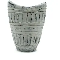 Ancient Wisdom Vaas met brede hals - crème 22 cm