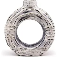 Ancient Wisdom Ronde donutvormige vaas - crème 23 cm