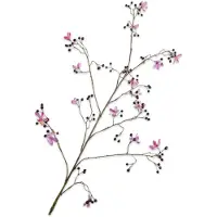 Silk-ka Kunstbloem-Zijde Bloemen Bloesem tak Paars-Roze125 cm