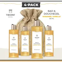 Triomf Deluxe Bad & Douchegel - Vanille Karamel - 250 ML - 4 stuks - Cosmetica |