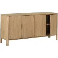 DTP Home Dresser Forte, 4 doors,85x180x45 cm, teakwood natural (Naturel, 180x85x45cm)