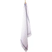 Merkloos Theedoek Ruit Blauw 70x70cm 12st Wit wit Katoen Thee- en keukendoek