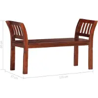vidaXL Bank 111 cm massief acaciahout