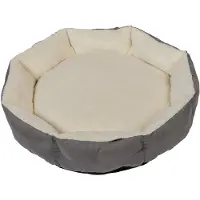 OEM Hondenbed, maat M, 62 x 60 x 16 cm, golvend hondenbed met vachtafwerking, machinewasbaar
