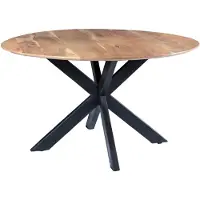 LivingFurn e ronde eetkamertafel - acasia hout 120 cm -