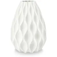 Vt wonen Vaas vtwonen Porcelain 3D Print Waves White 20 x 28,5 cm
