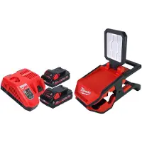 Milwaukee M18 PAL2-302 acculamp 18 V 2000 lm IP20 + 2x oplaadbare batterij 3.0 Ah + lader