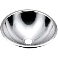 Hak - Wastafel, diameter 36 cm, zonder overloop, rvs 13029.B