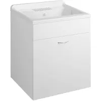 Aqualine Schoonmaakkast met spoelbak 59,5x70x49,4cm, wit