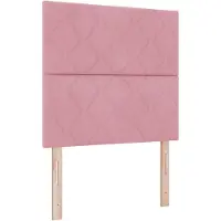 vidaXL LED Hoofdbord Roze 90 cm Fluweel