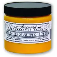 Jacquard zeefdruk inkt 470 ml geel - textielverf voor creatief schilderen.