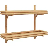 vidaXL Wandplank met plank Wandgemonteerd Bruin 75 x 26 x 60 cm Bamboe