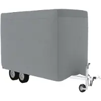 vidaXL Paardentrailerhoes 334x148x230 cm vliesvlies grijs