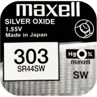 Maxell 303 - SR44SW - Zilveroxide Knoopcel - horlogebatterij - 2 (twee) stuks