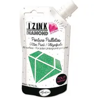 Aladine glitterverf Izink Diamond 24 karaat 80 ml pastelgroen knutselverf.