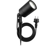 LEDVION - LED Grondspot - Zwart IP65 - GU10 - 2m Incl. Stekker