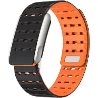 Strap-it Magnetisch siliconen bandje - geschikt voor de Whoop MG (zwart/oranje)