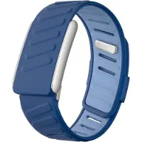 Strap-it Siliconen sport bandje met druksluiting - geschikt voor Whoop 5.0 (duo blauw)