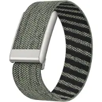 Strap-it Elastisch nylon bandje - geschikt voor de Whoop MG (grijs-groen)