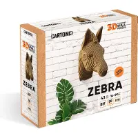 Cartonic - Zebra- 3d puzzel- 3D- puzzelen-DIY- Kinderen en Volwassenen- decoratie- thuis- muurdecoratie- Ecologisch