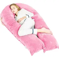 Avalo Zwangerschapskussen XXL 280 cm - U-Vorm - Ergonomisch Body Pillow - Roze